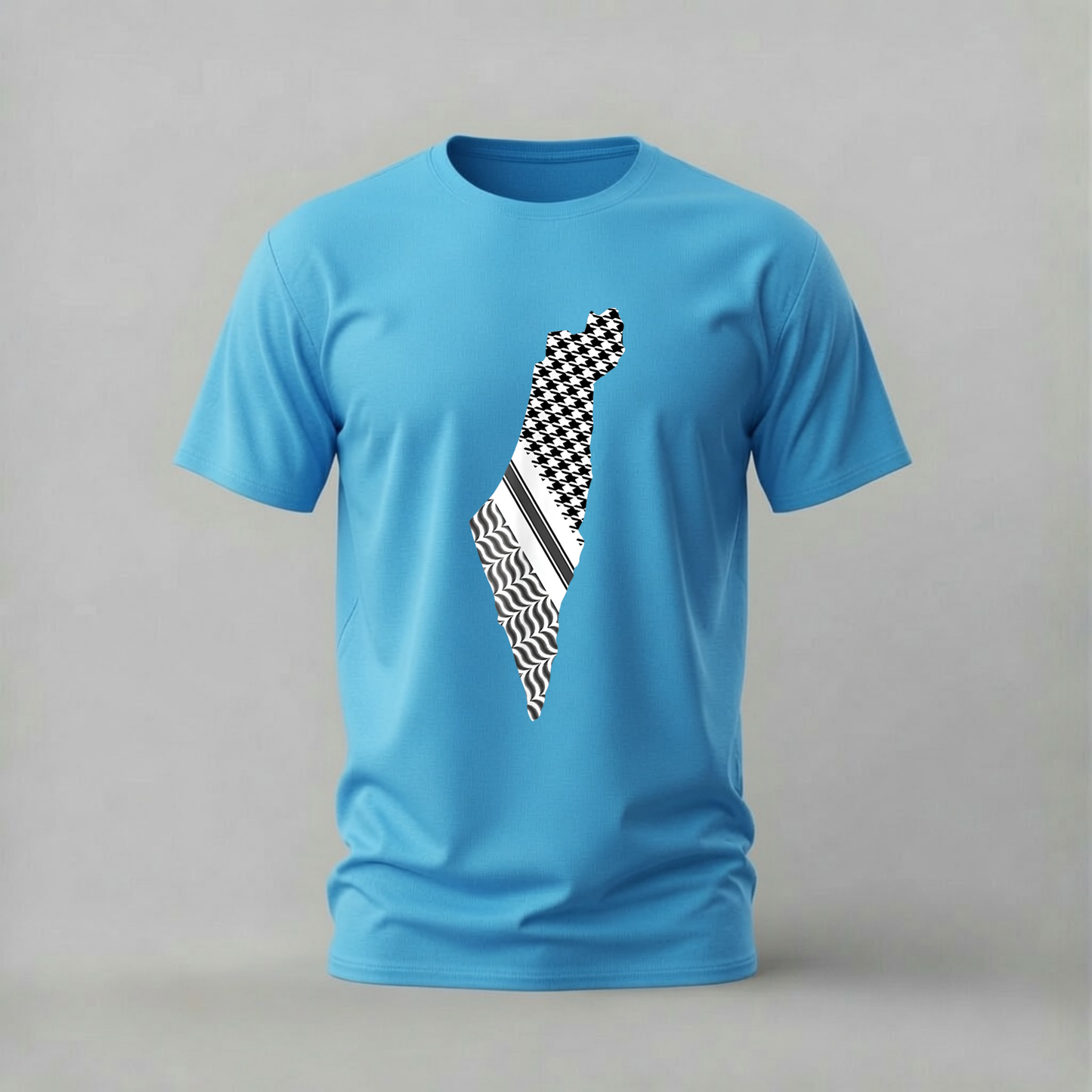 PALESTINE Keffiyeh Map Graphic T-Shirt