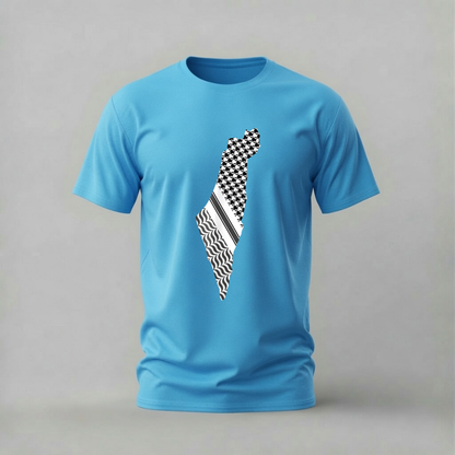 PALESTINE Keffiyeh Map Graphic T-Shirt