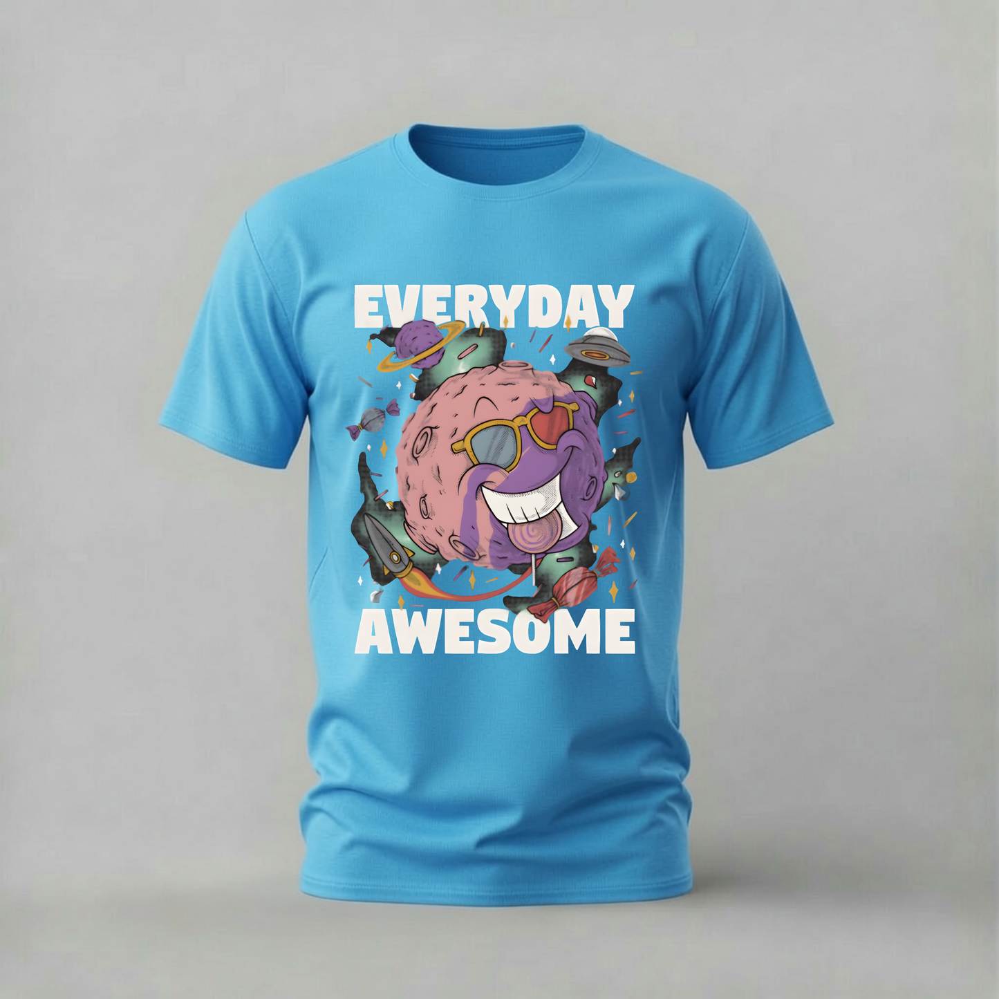 EVERYDAY AWESOME Planet Graphic T-Shirt