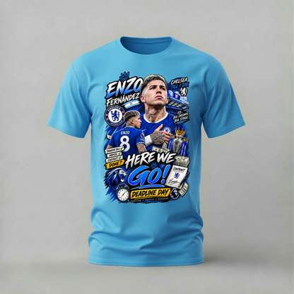 ENZO FERNÁNDEZ HERE WE GO Graphic T-Shirt