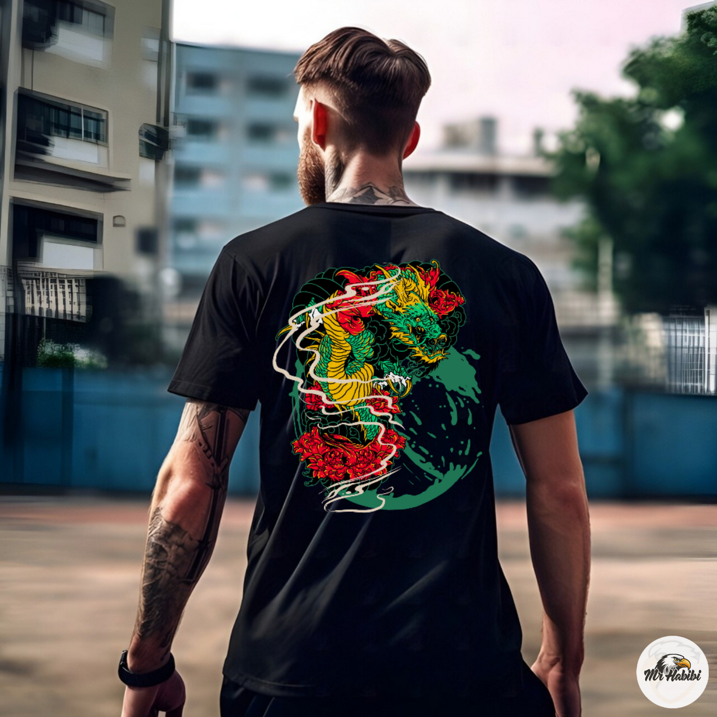 Japanese Dragon Tattoo Art Streetwear T-Shirt