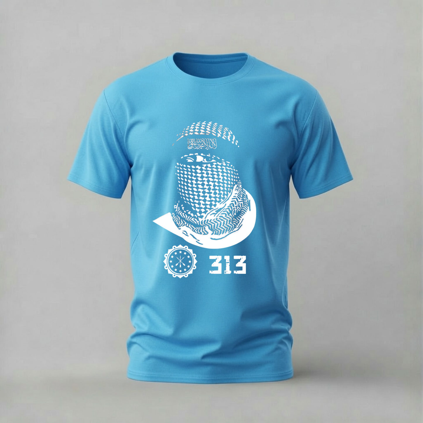 313 KEFFIYEH Arabic Graphic T-Shirt
