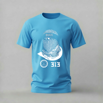 313 KEFFIYEH Arabic Graphic T-Shirt