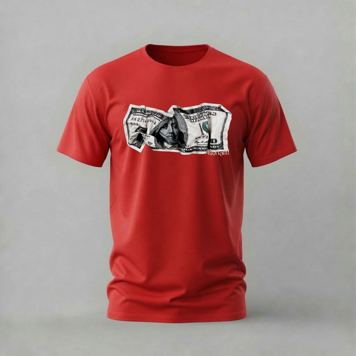 Crumpled Benjamin Represent T-Shirt