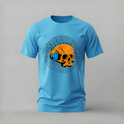 SKULL HEADPHONES Graphic T-Shirt