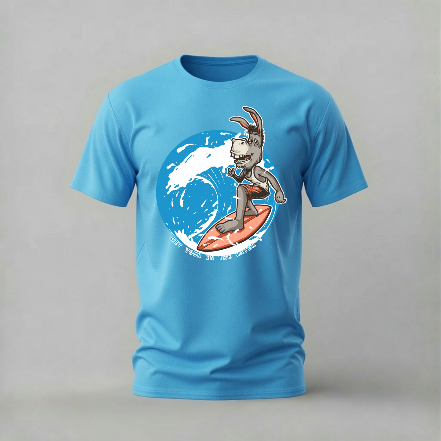 SURFING DONKEY Graphic T-Shirt