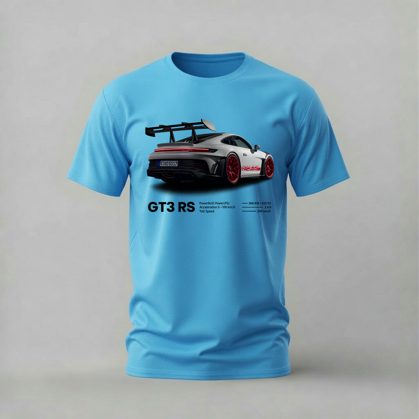 PORSCHE 911 GT3 RS Rear Graphic T-Shirt