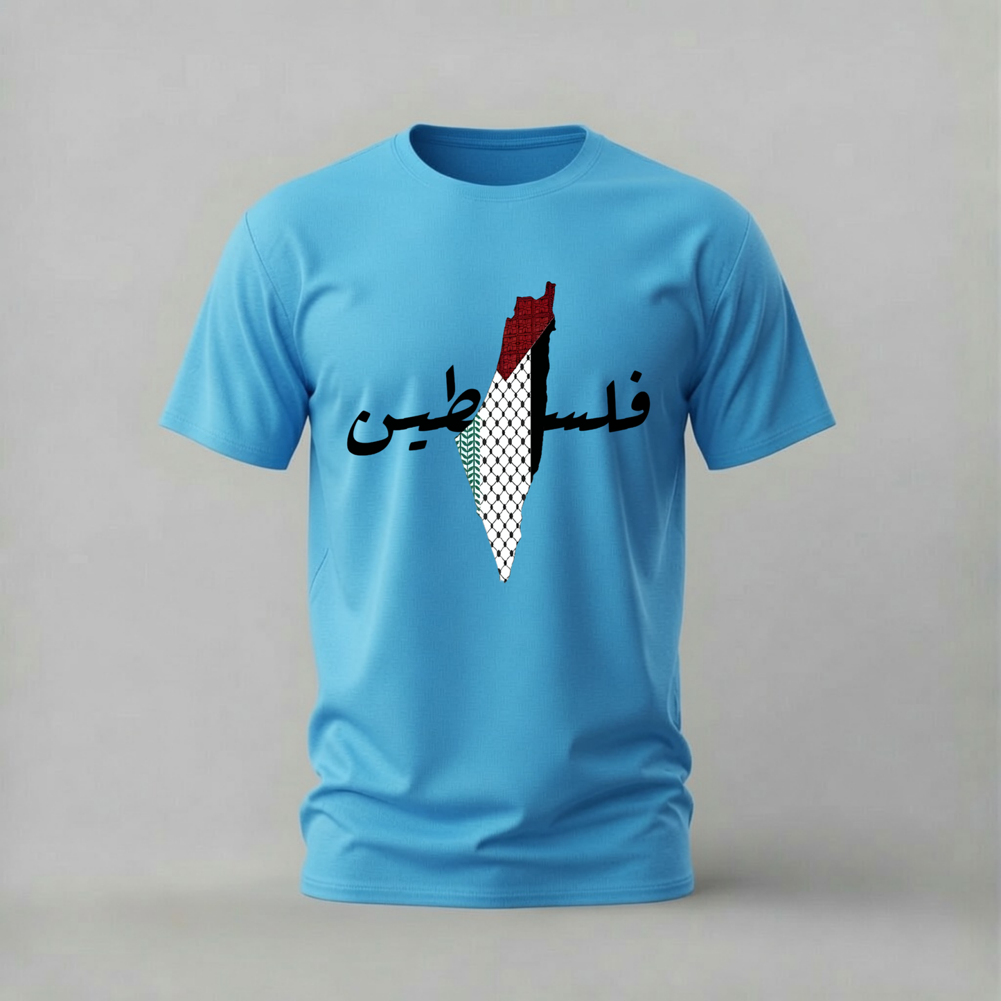 PALESTINE Keffiyeh Map Graphic T-Shirt