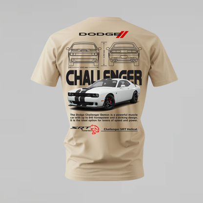 DODGE CHALLENGER WHITE Graphic T-Shirt