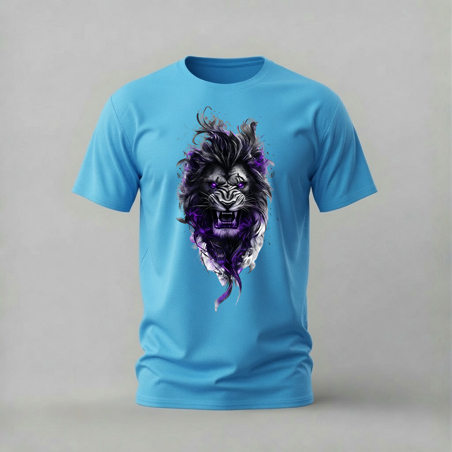 PURPLE EYE LION Graphic T-Shirt