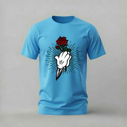 MICKEY MOUSE Rose Fist Graphic T-Shirt
