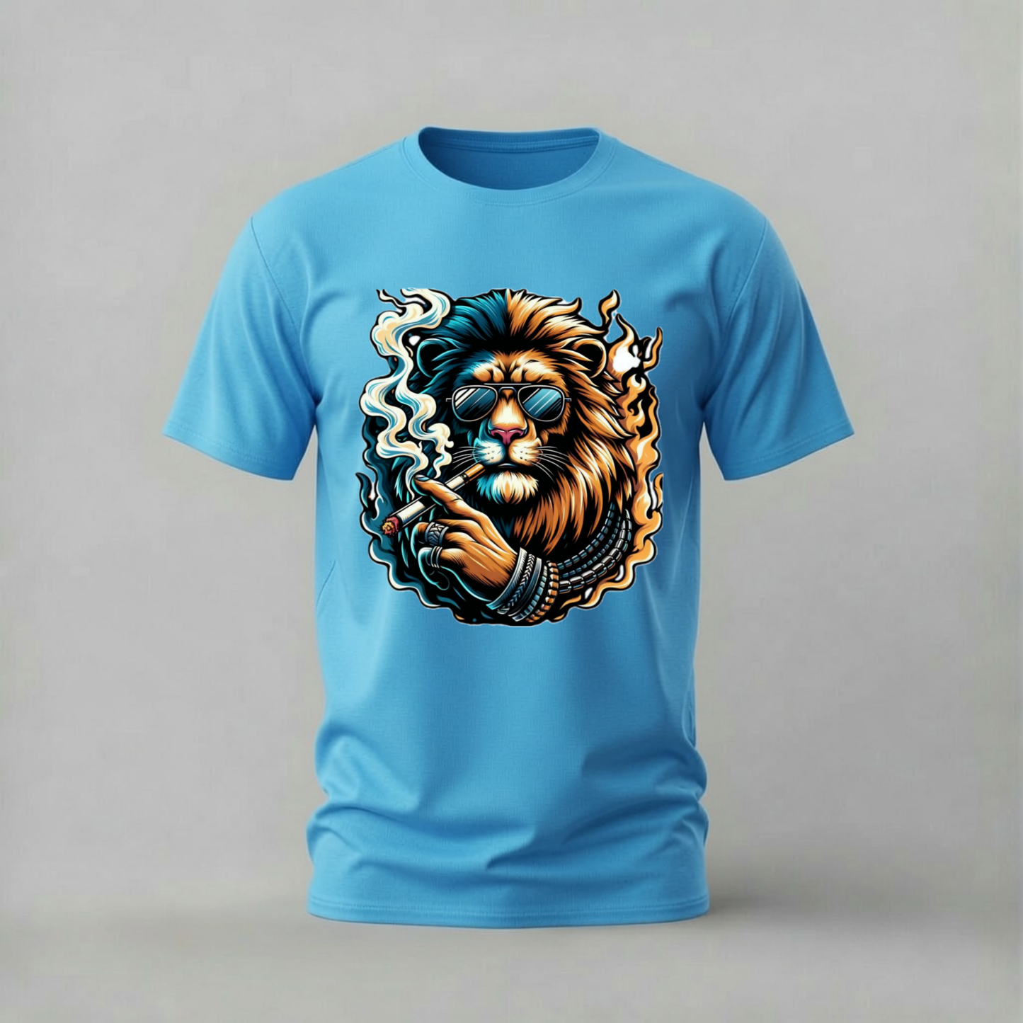 COOL LION Smoker Graphic T-Shirt