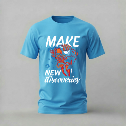 MAKE NEW DISCOVERIES Skull Graphic T-Shirt
