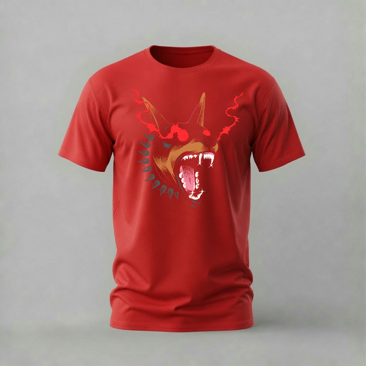 FIERCE SPIKED DOBERMAN Graphic T-Shirt