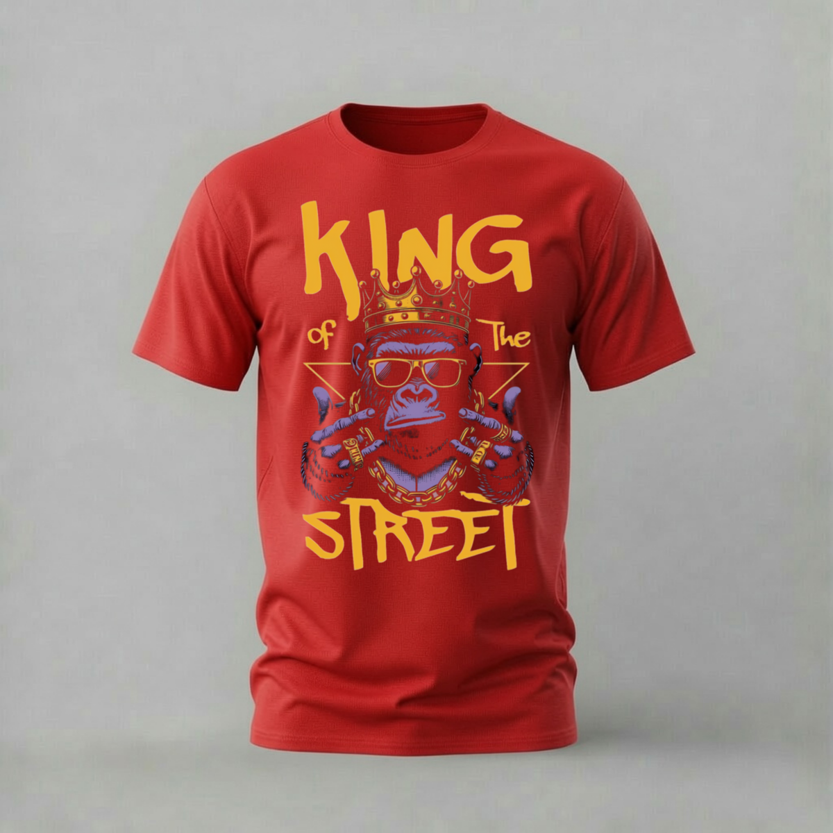 KING OF THE STREET GORILLA Graphic T-Shirt