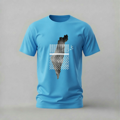 PALESTINE MAP Pattern Graphic T-Shirt
