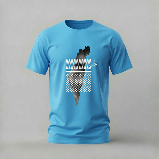PALESTINE MAP Pattern Graphic T-Shirt