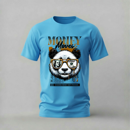 MONEY MOVES Panda Graphic T-Shirt