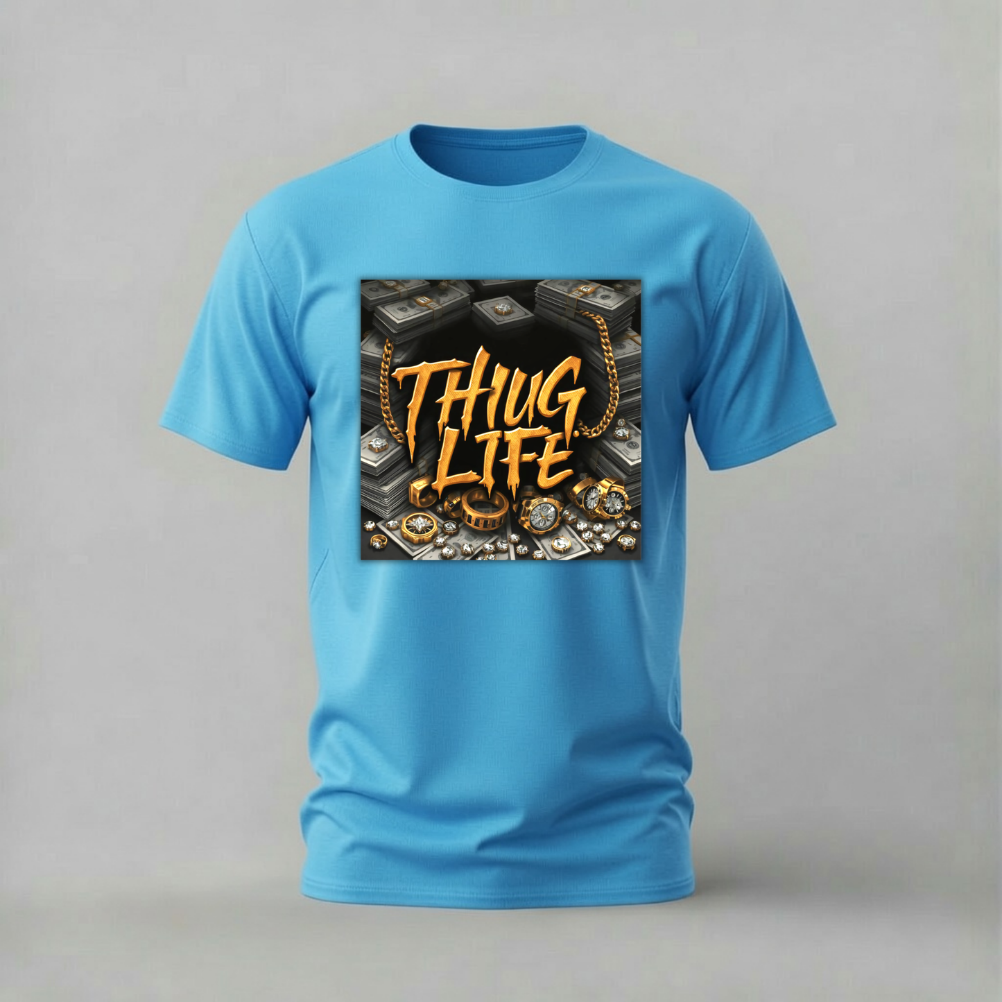 THUG LIFE Gold Graphic T-Shirt