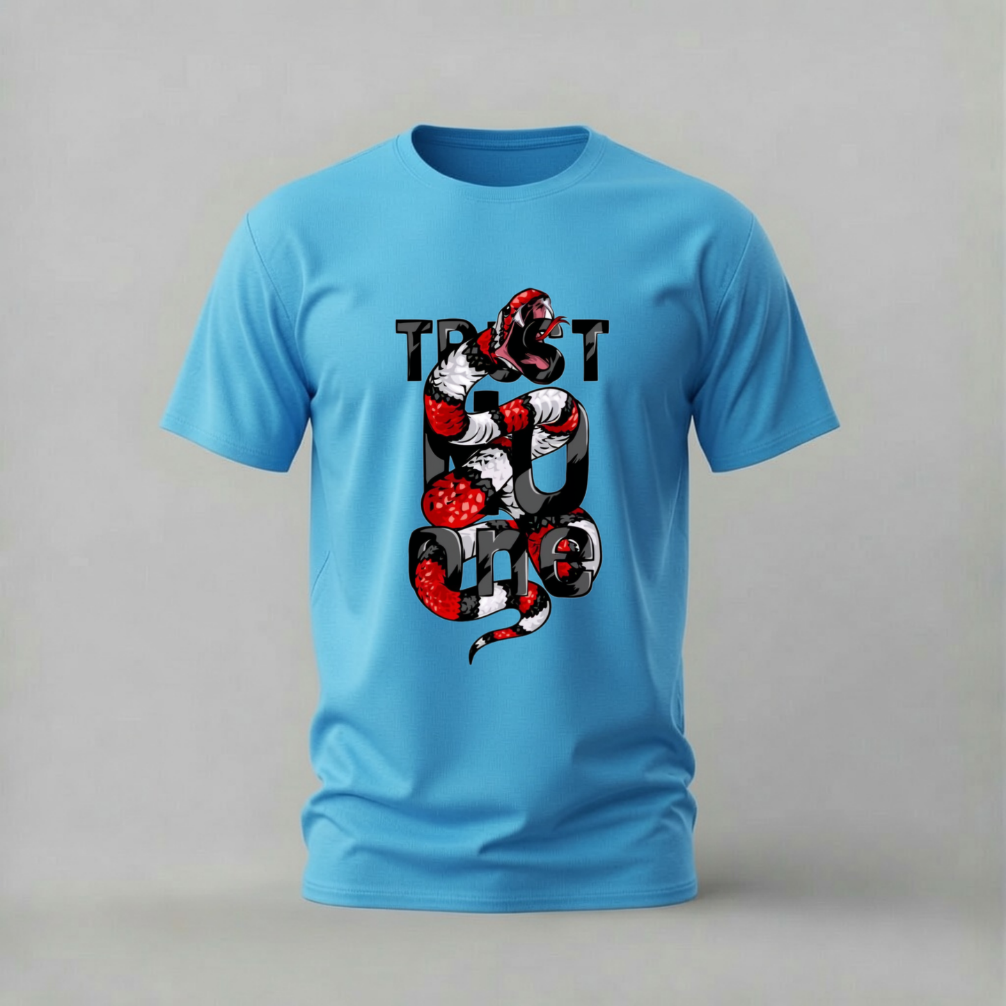 TRUST NO ONE Snake Graphic T-Shirt