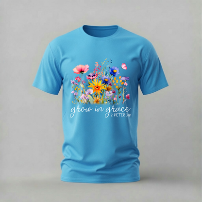GROW IN GRACE 2 Peter 3:18 Graphic T-Shirt