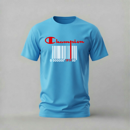 CHAMPION Barcode Logo Graphic T-Shirt