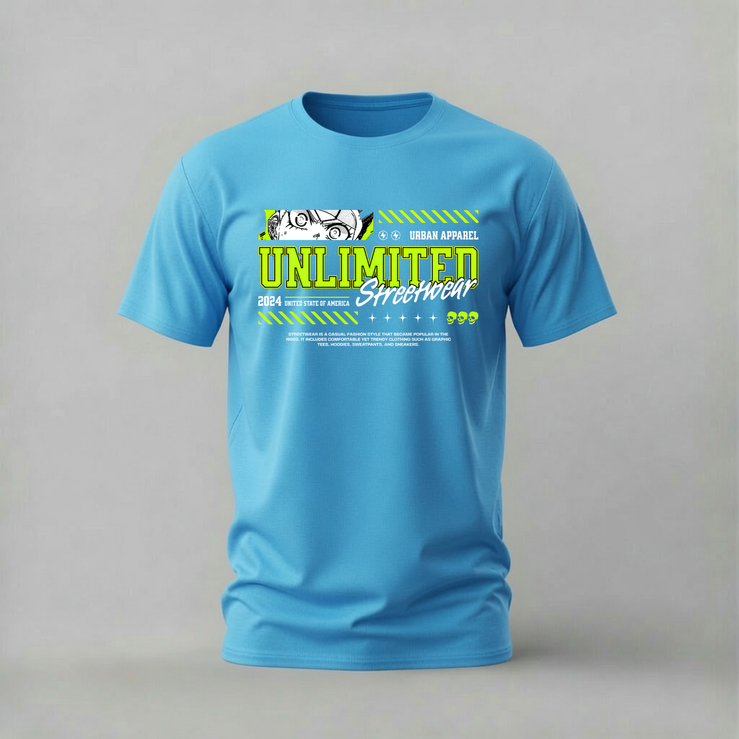 UNLIMITED Streetwear Anime Graphic T-Shirt