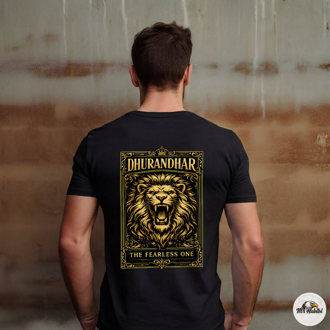 Dhurandhar The Fearless One Lion T-Shirt