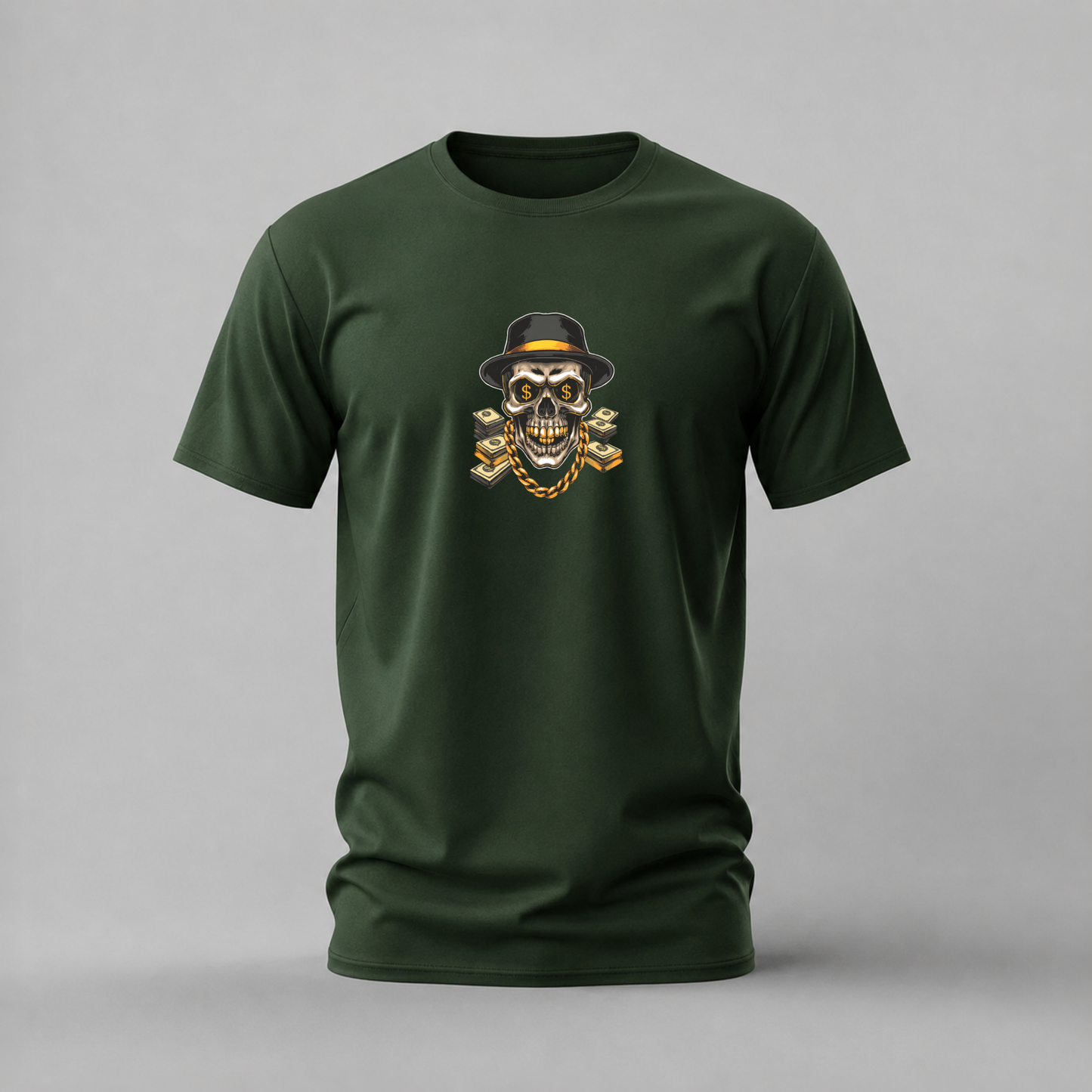 MONEY SKULL Graphic T-Shirt