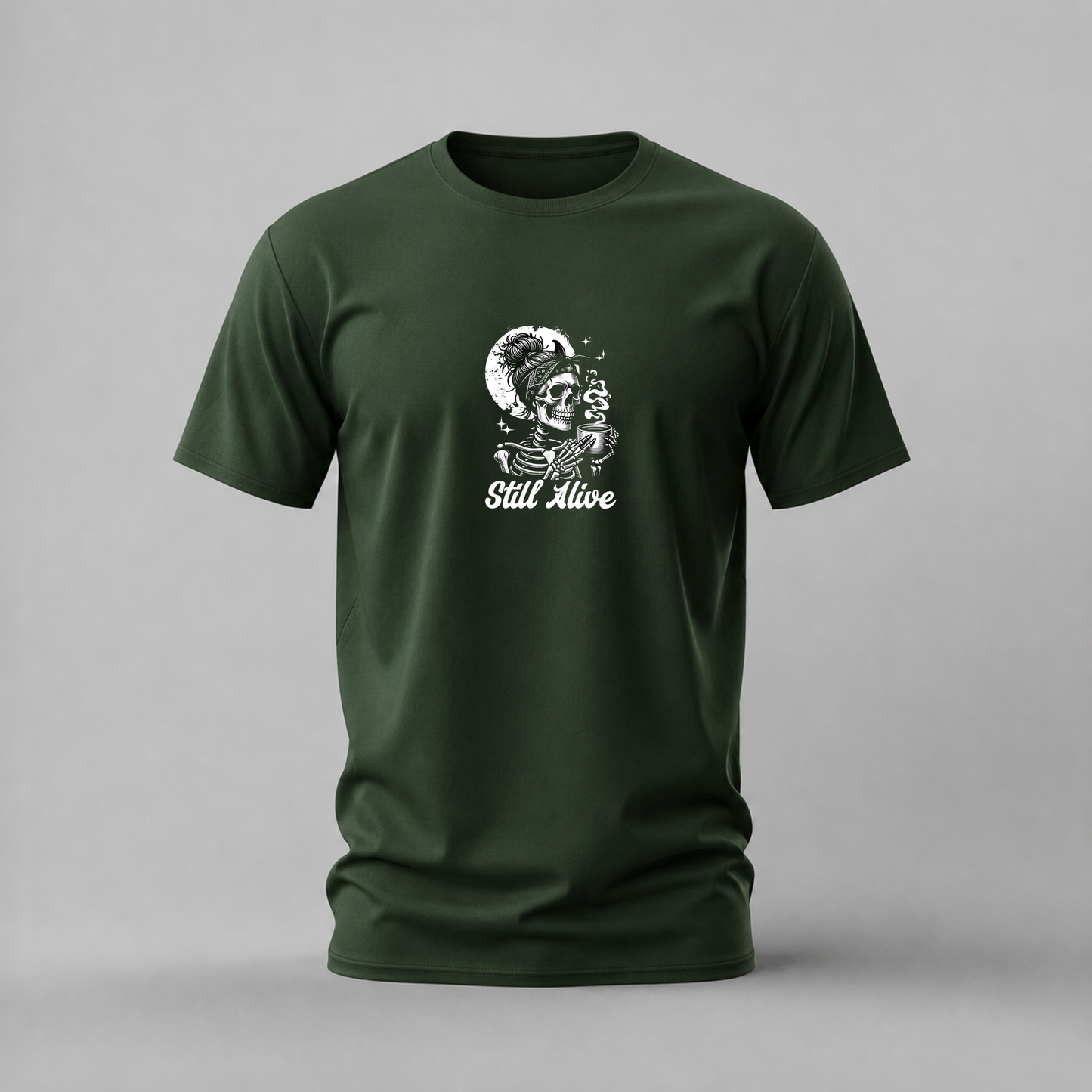 STILL ALIVE Skeleton Graphic T-Shirt