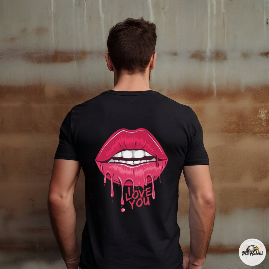 Dripping Lips I Love You Pop Art T-Shirt