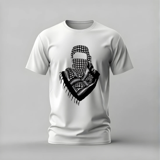 A white short-sleeve crewneck t-shirt with a graphic print featuring football players and the text 'BENZEMA' and 'BALLON D'OR' in gold and black.