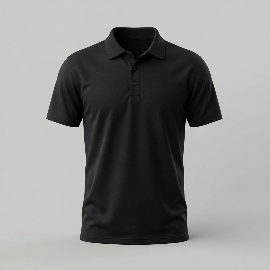 Plain Honeycombed Polo T-Shirt