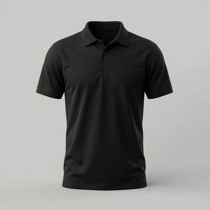 Plain Honeycombed Polo T-Shirt