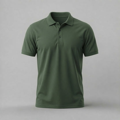 Plain Honeycombed Polo T-Shirt