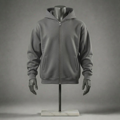 Plain Zipper Hoodie