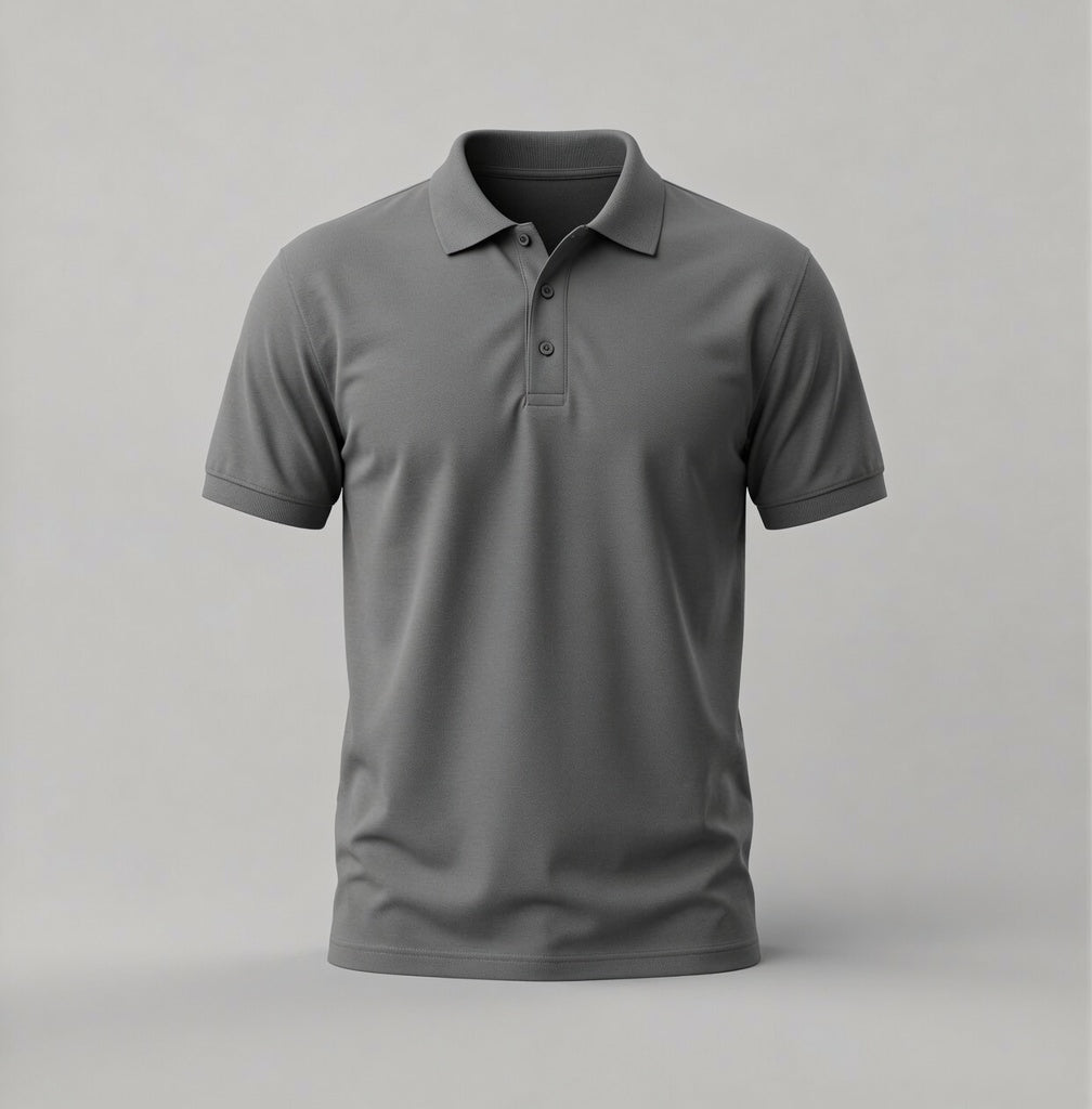Plain Honeycombed Polo T-Shirt
