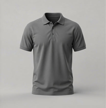 Plain Honeycombed Polo T-Shirt