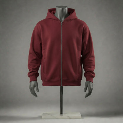 Plain Zipper Hoodie