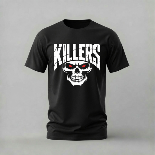 Men's & Women's 100% Cotton KILLERS T-Shirt | Skull Graphic T-Shirt | Unisex Half Sleeve Top