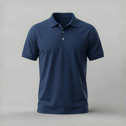 Plain Honeycombed Polo T-Shirt