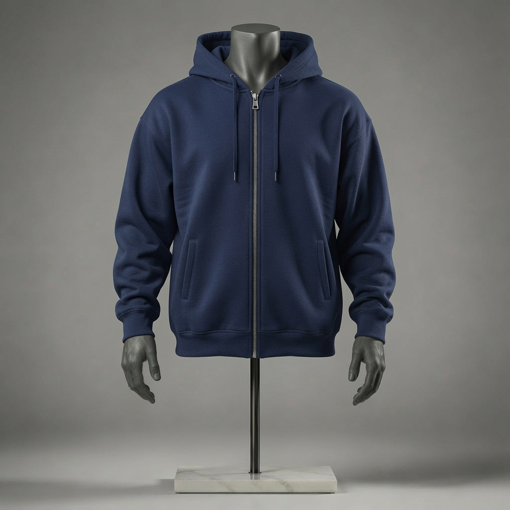 Plain Zipper Hoodie
