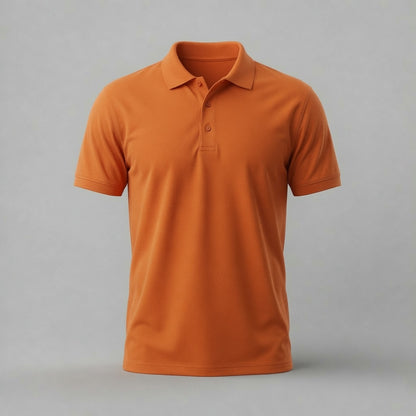 Plain Honeycombed Polo T-Shirt