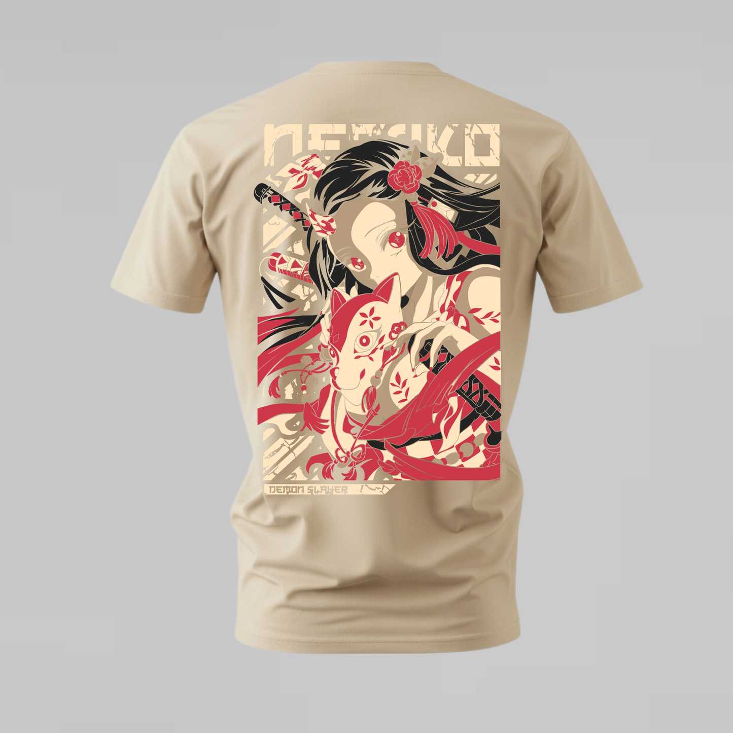 NEZUKO Fox Mask Graphic T-Shirt