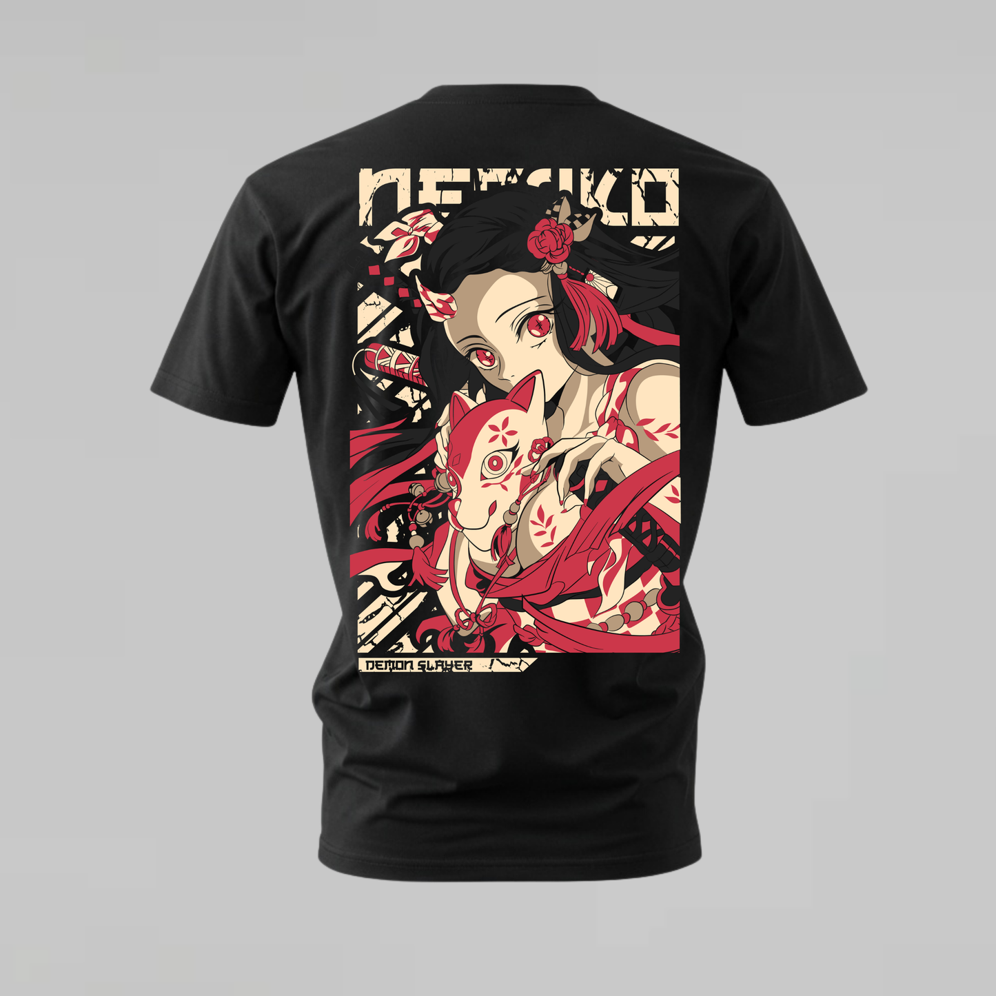 NEZUKO Fox Mask Graphic T-Shirt
