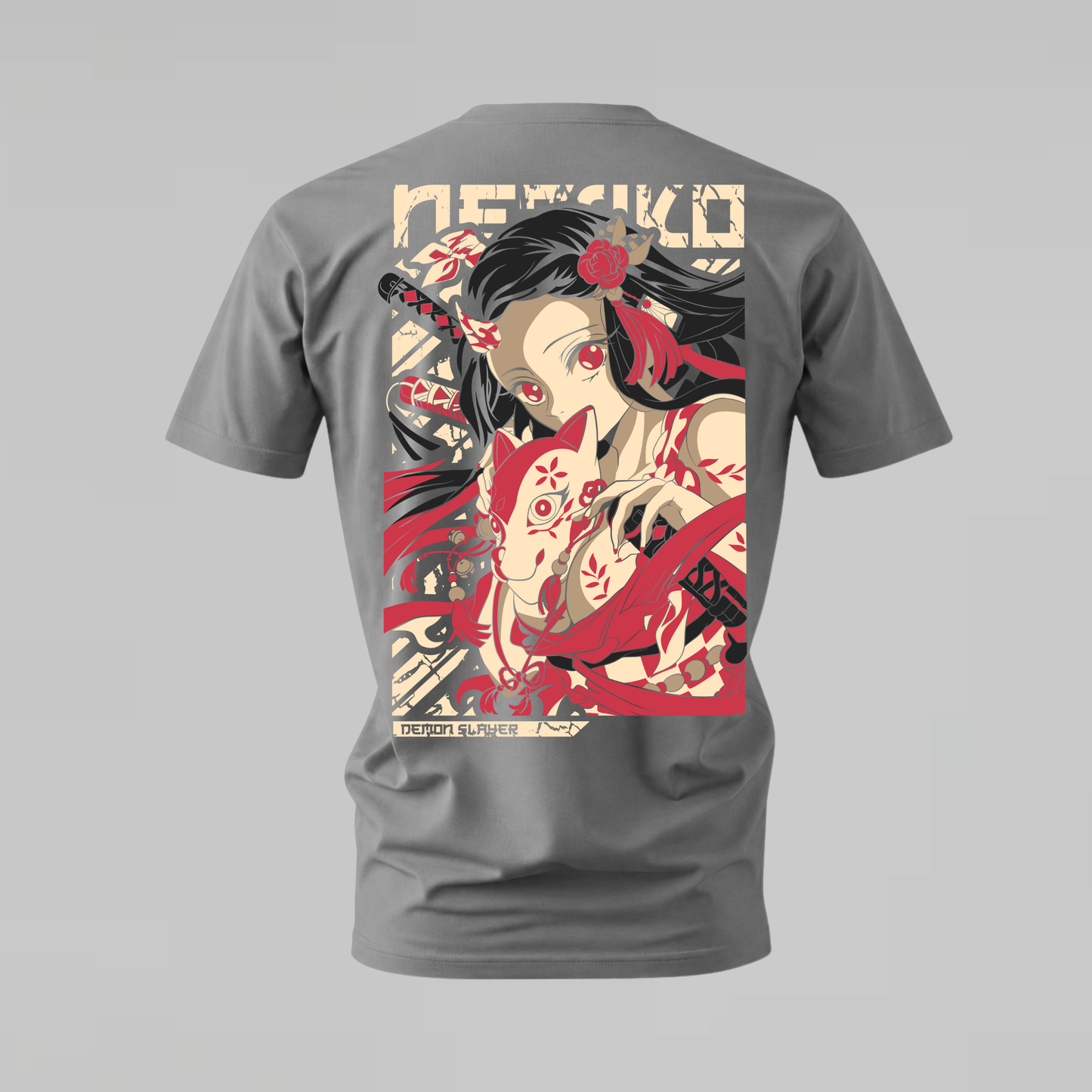 NEZUKO Fox Mask Graphic T-Shirt