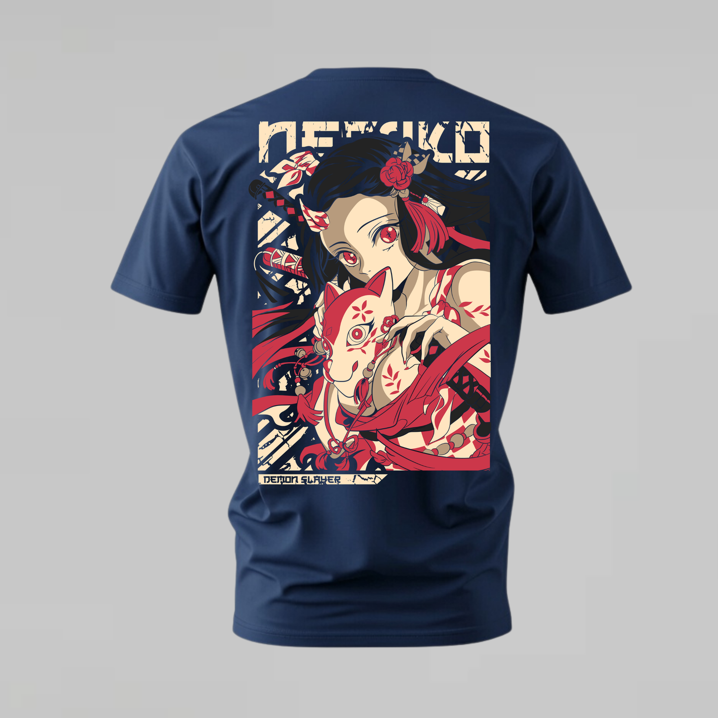 NEZUKO Fox Mask Graphic T-Shirt