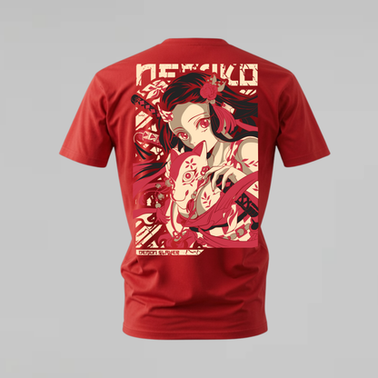 NEZUKO Fox Mask Graphic T-Shirt