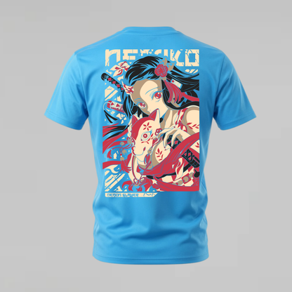 NEZUKO Fox Mask Graphic T-Shirt