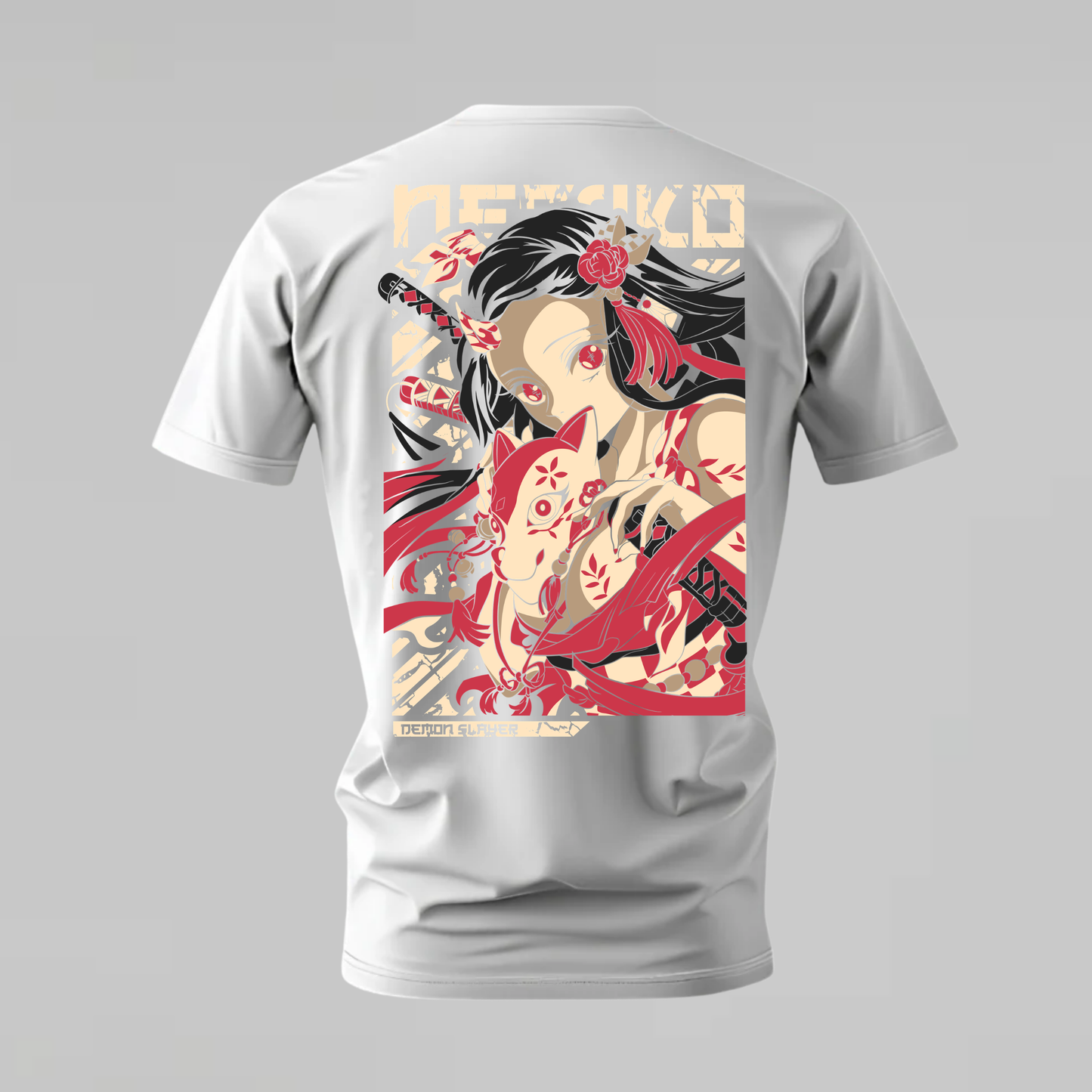 NEZUKO Fox Mask Graphic T-Shirt